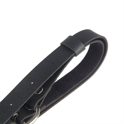 SUBBLIME Cinto de Couro com Corrente Tamanho Único, elegante acessório de lingerie preto.