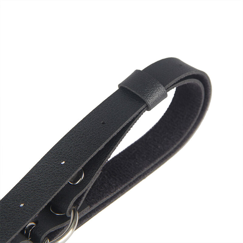SUBBLIME Cinto de Couro com Corrente Tamanho Único, elegante acessório de lingerie preto.