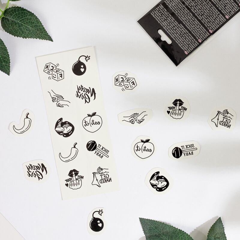 SET DE 10 TATUAJES TEMPORALES DE LA COLECCIÓN SPICY