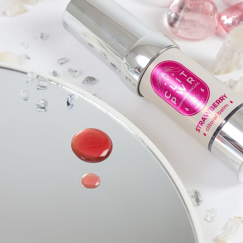 SECRET PLAY Bálsamo Clitoriano Estimulante PWR Morango 15ml para prazer vibratório intenso.