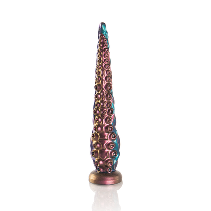 Close-up do Dildo Charybdis EPIC CYBERSILICOCK, mostrando o seu design de tentáculo fino e a textura de silicone.