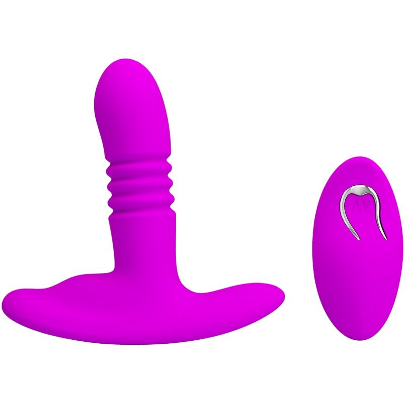 PRETTY LOVE Vibrador Plug Anal Heather com movimento up-down e controle remoto.