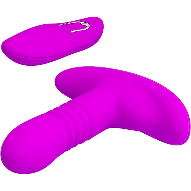 PRETTY LOVE Vibrador Plug Anal Heather com movimento up-down e controle remoto.
