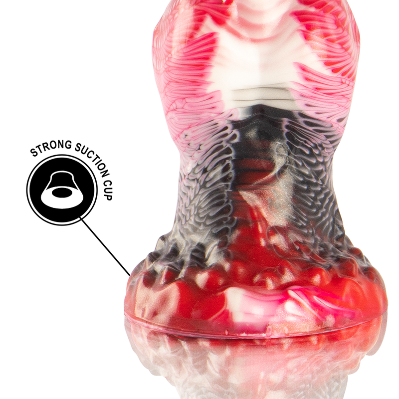 Detalhe do dildo EPIC CYBERSILICOCK Helios realista com testículos e textura suave