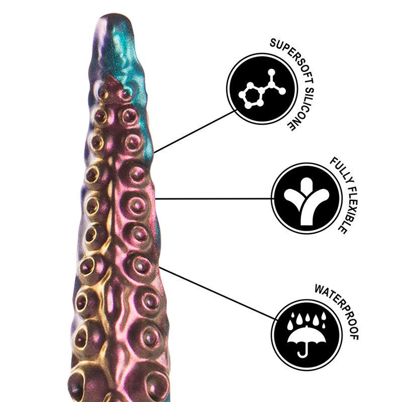 Dildo Charybdis Tentáculo Fino Grande da EPIC CYBERSILICOCK em silicone com design mitológico.