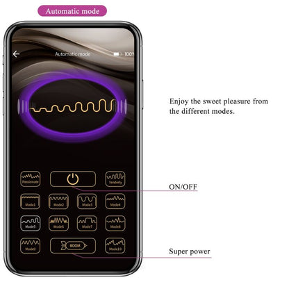 Close-up of the PRETTY LOVE Ethan Vibrador Ponto G Recarregável Roxo, showing its ergonomic design and silicone texture.