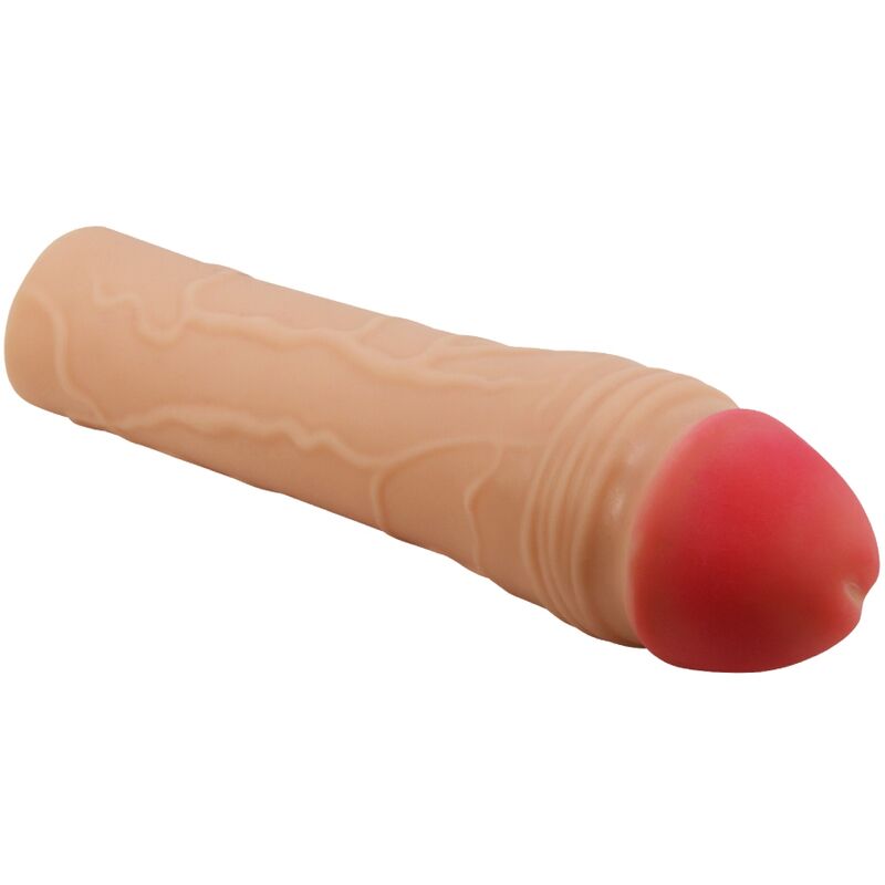 Close-up of the PRETTY LOVE Extensor Peniano Chane showing its ultra-realistic texture and features for enhancement.