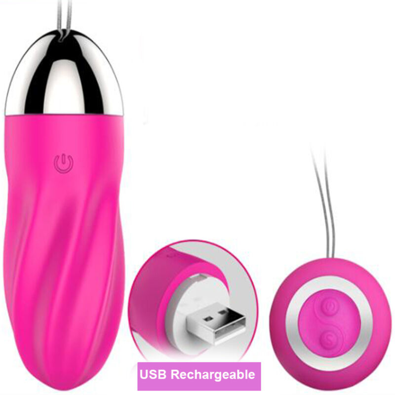 Armony Ovo Vibratório Espiral Sweety com Controle Remoto Rosa para prazer discreto e estimulação intensa.