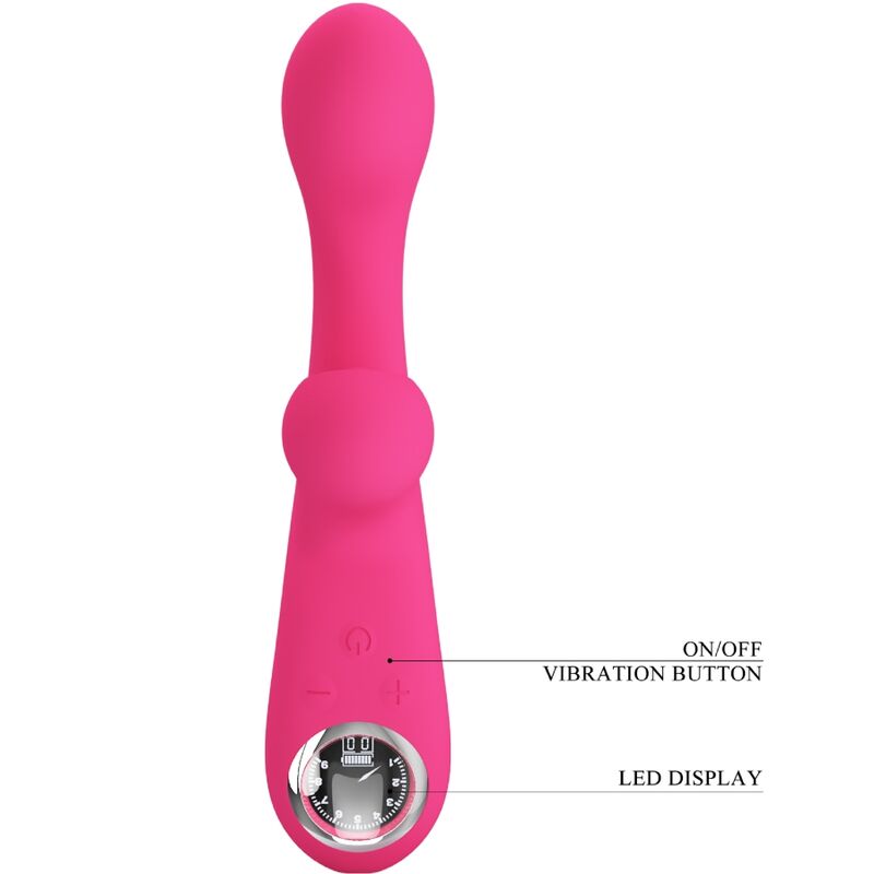 Vibrador estimulador Pretty Love Skylar rosa em silicone macio com design ergonómico