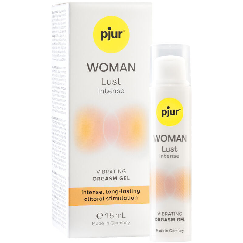 PJUR Gel Vibrante Woman Lust 15ml para estimulação clitoriana intensa.