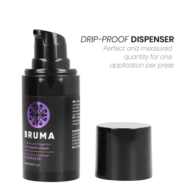 Close-up of the BRUMA Creme Adstringente Ultra Deslizante 15 ML, highlighting its compact design.