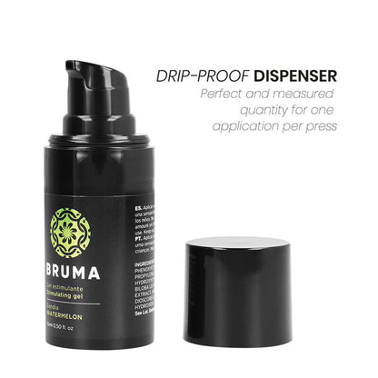 BRUMA Gel Estimulante Sabor Melancia 15 ML, embalagem compacta e atraente.
