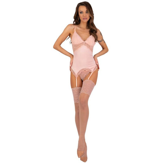 LIVCO CORSETTI FASHION - CONJUNTO PERSINNE PEACH + BRAGUITAS + MEDIAS