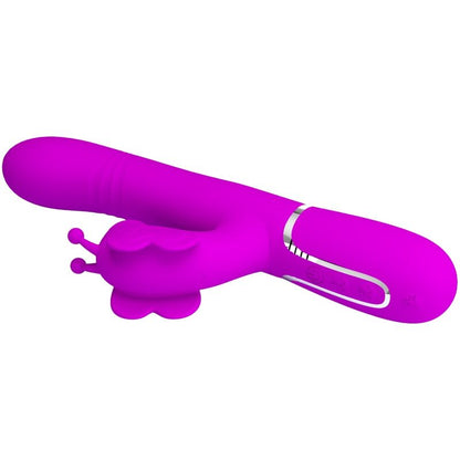 PRETTY LOVE Vibrador Coelho Multifunções 4 em 1 Fúcsia com estimulador de Ponto G e Clítoris.