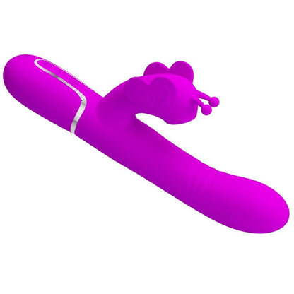 PRETTY LOVE Vibrador Coelho Multifunções 4 em 1 Fúcsia com estimulador de Ponto G e Clítoris.