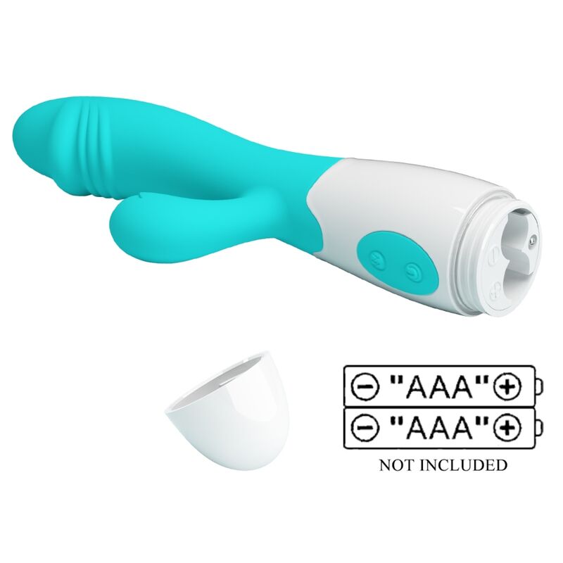 Vibrador PRETTY LOVE Snappy G-Spot Aqua Verde, destacando seu design flexível e estimuladores.