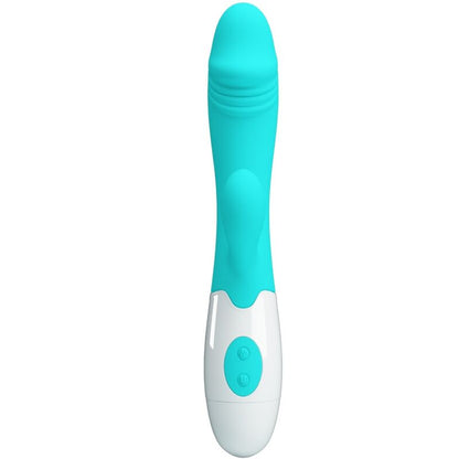 Vibrador PRETTY LOVE Snappy G-Spot Aqua Verde, destacando seu design flexível e estimuladores.