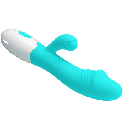 Vibrador PRETTY LOVE Snappy G-Spot Aqua Verde, destacando seu design flexível e estimuladores.