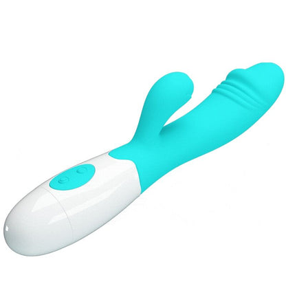 Vibrador PRETTY LOVE Snappy G-Spot Aqua Verde, destacando seu design flexível e estimuladores.