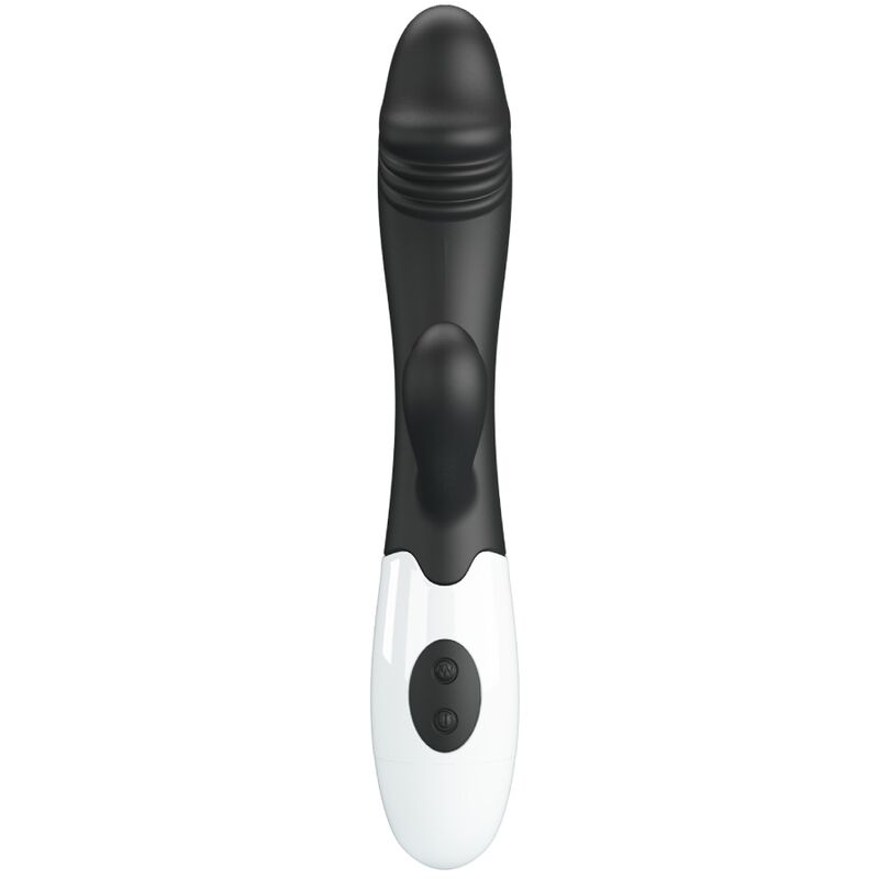 Vibrador Ponto G Snappy Pretty Love com design flexível e estimulação clitoriana, cor preta.