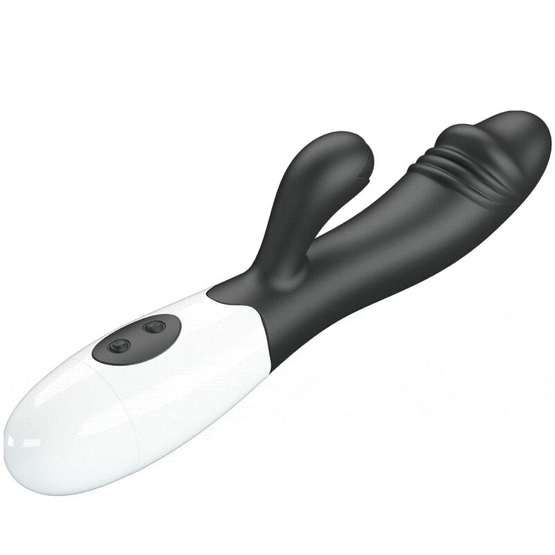 Vibrador Ponto G Snappy Pretty Love com design flexível e estimulação clitoriana, cor preta.