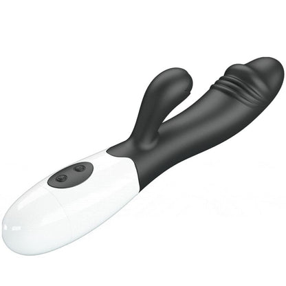 Vibrador Ponto G Snappy Pretty Love com design flexível e estimulação clitoriana, cor preta.