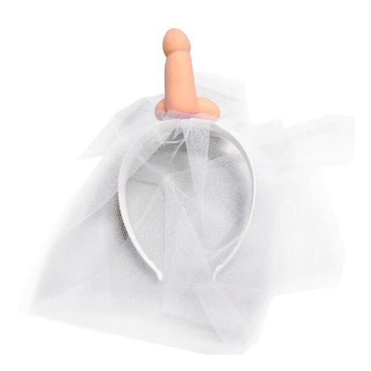 Velo de Novia Blanco con Pene para Despedida de Soltera