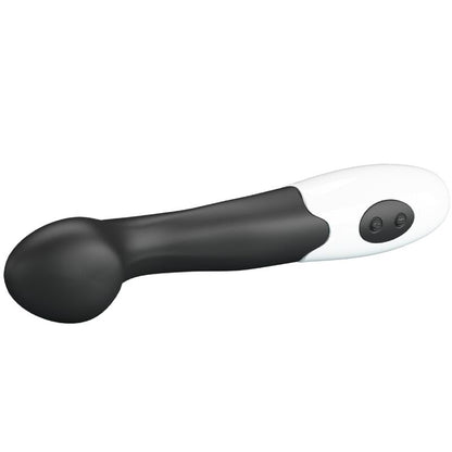 Close-up do vibrador PRETTY LOVE Charles G-Spot preto, destacando o seu design elegante e textura em silicone.