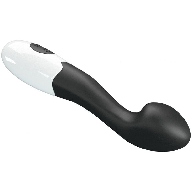 Close-up do vibrador PRETTY LOVE Charles G-Spot preto, destacando o seu design elegante e textura em silicone.