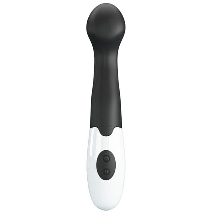 Close-up do vibrador PRETTY LOVE Charles G-Spot preto, destacando o seu design elegante e textura em silicone.