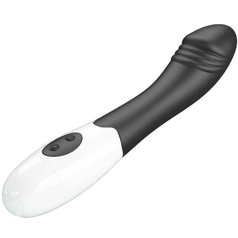 Vibrador G-Spot Elemental PRETTY LOVE preto com 30 modos de vibração para estimulação do ponto G.