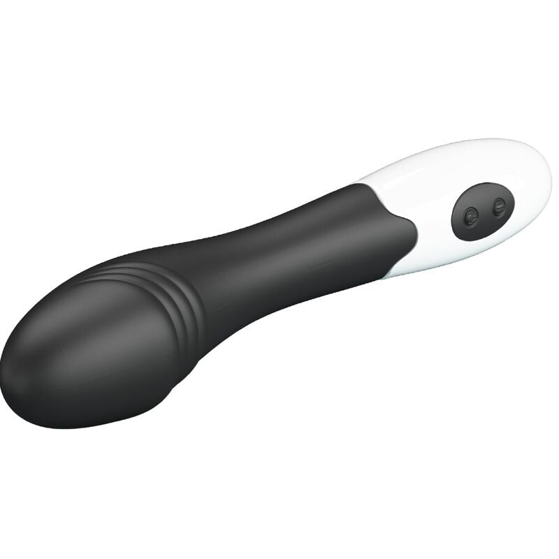 Vibrador G-Spot Elemental PRETTY LOVE preto com 30 modos de vibração para estimulação do ponto G.