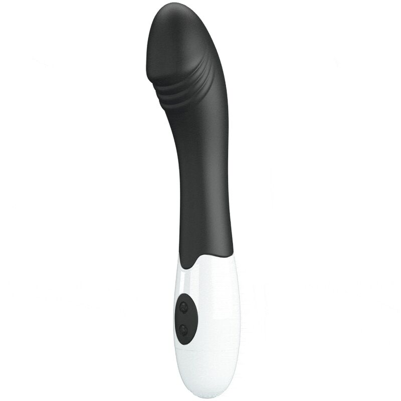 Vibrador G-Spot Elemental PRETTY LOVE preto com 30 modos de vibração para estimulação do ponto G.