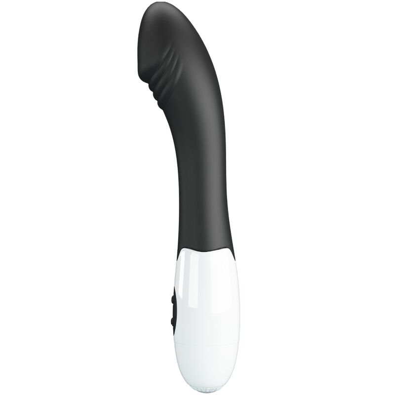 Vibrador G-Spot Elemental PRETTY LOVE preto com 30 modos de vibração para estimulação do ponto G.