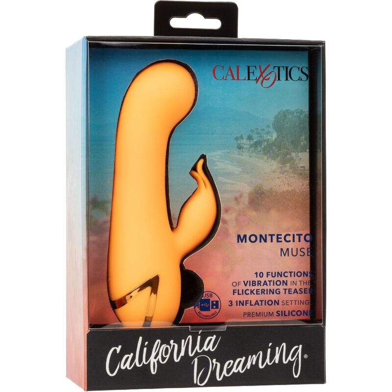 Vibrador Conejo Montecito Muse Doble con Inflación y 10 Funciones
