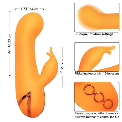 Vibrador Conejo Montecito Muse Doble con Inflación y 10 Funciones