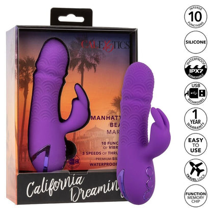 Vibrador de Conejo Doble Manhattan Beach Marvel Morado