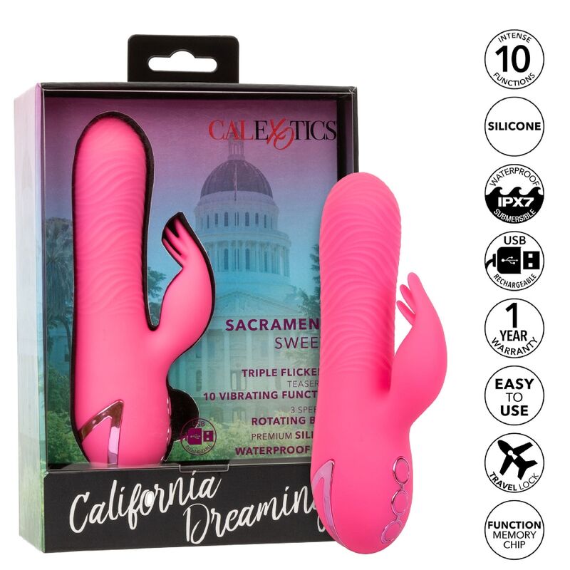 Vibrador Conejo de Silicona con Doble Estimulación Rotatoria y Vibratoria