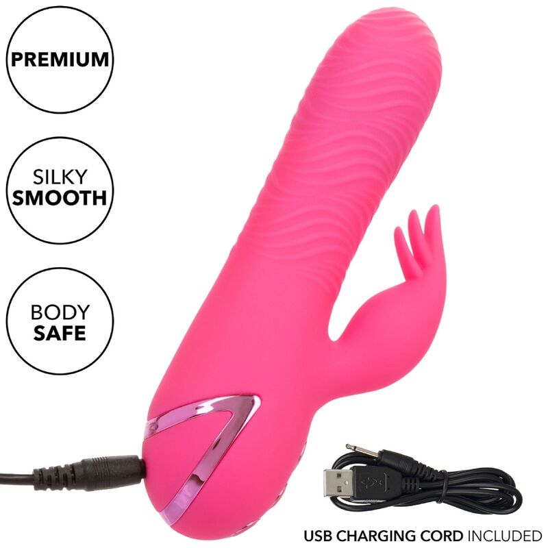Vibrador Conejo de Silicona con Doble Estimulación Rotatoria y Vibratoria