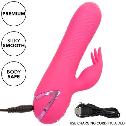 Vibrador Conejo de Silicona con Doble Estimulación Rotatoria y Vibratoria