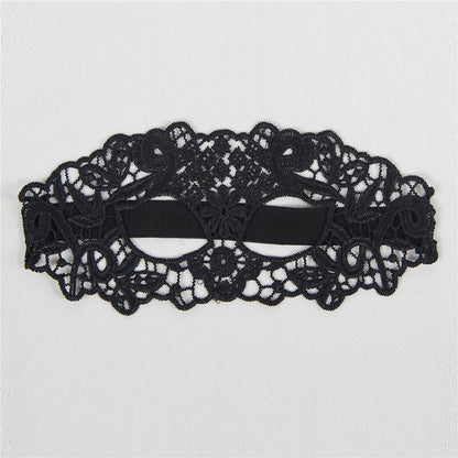 QUEEN LINGERIE - MÁSCARA DE ENCAJE NEGRO