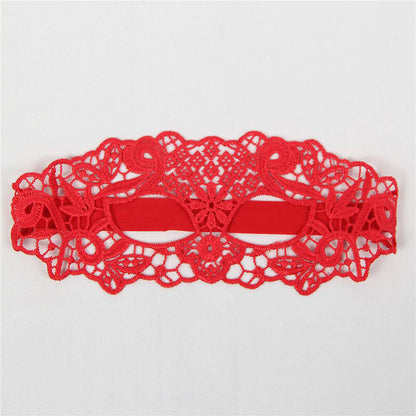 QUEEN LINGERIE - MÁSCARA DE ENCAJE ROJO