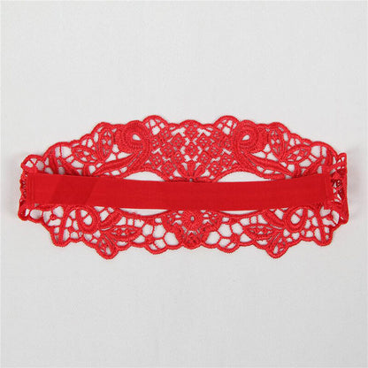 QUEEN LINGERIE - MÁSCARA DE ENCAJE ROJO