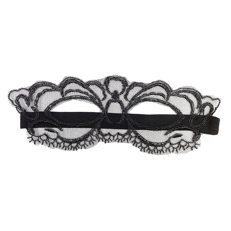 QUEEN LINGERIE - MASCARILLA DE ENCAJE FINO NEGRO
