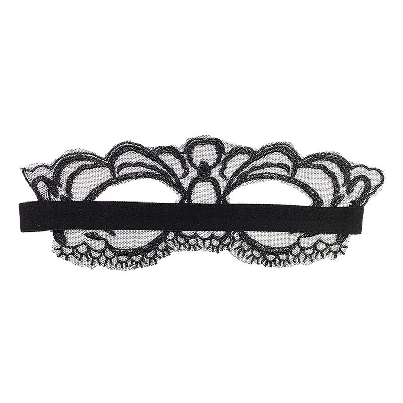 QUEEN LINGERIE - MASCARILLA DE ENCAJE FINO NEGRO