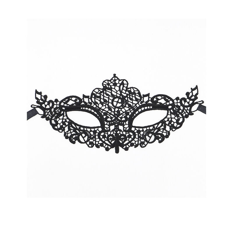 QUEEN LINGERIE - MÁSCARA DE ENCAJE NEGRO MODELO 1