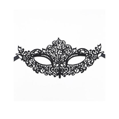 QUEEN LINGERIE - MÁSCARA DE ENCAJE NEGRO MODELO 1