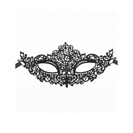 QUEEN LINGERIE - MÁSCARA DE ENCAJE NEGRO MODELO 1