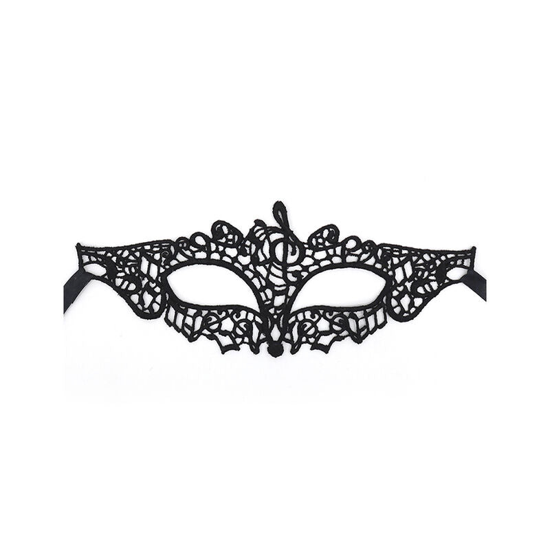QUEEN LINGERIE - MÁSCARA DE ENCAJE NEGRO MODELO 2