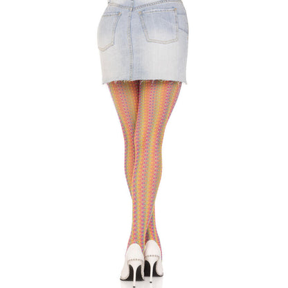 LEG AVENUE - CALCETINES DE GANCHILLO MULTICOLOR